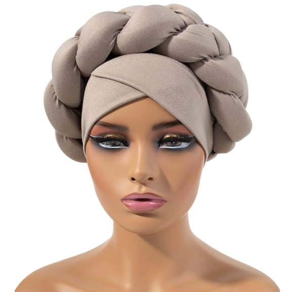 KQJQS Bohemian Style Twisted Turban Head Wrap with Extra Wide Headband