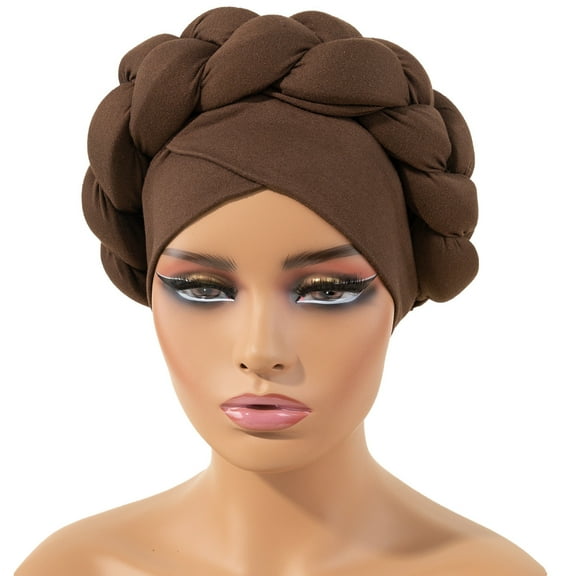 KQJQS Bohemian Style Twisted Turban Head Wrap with Extra Wide Headband
