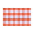 thumbnail image 1 of KQJQS Buffalo Plaid Area Rug, 15.7 x 23.6 in — Orange & White Checkered Cotton, Washable Doormat for Front Porch, Entryway, Kitchen, Bathroom, 1 of 7