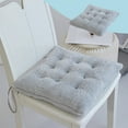 thumbnail image 1 of KQJQS Chair Cushion with Ties for Dining Indoor Seat Cushions Non Slip Square Chair Pad 15.7"x15.7" Office Seat Cushion Warm Fabric Floor Cushion for Kid Adult Reading Gray, 1 of 6