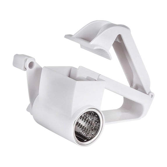 KQJQS Cheese Grater,Handheld Rotary Cheese Graters with 2 Stainless Steel Drums,Kitchen Grater for Hard Cheese, Vegetables,Nuts,Chocolate