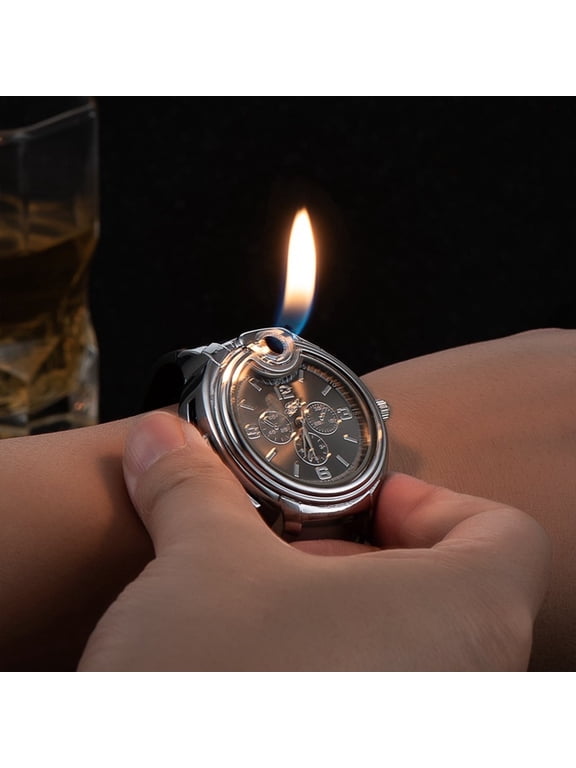 Cigarette Lighters Cool Innovative Cigar Lighter Watch for Men Novelty Refillable Butane