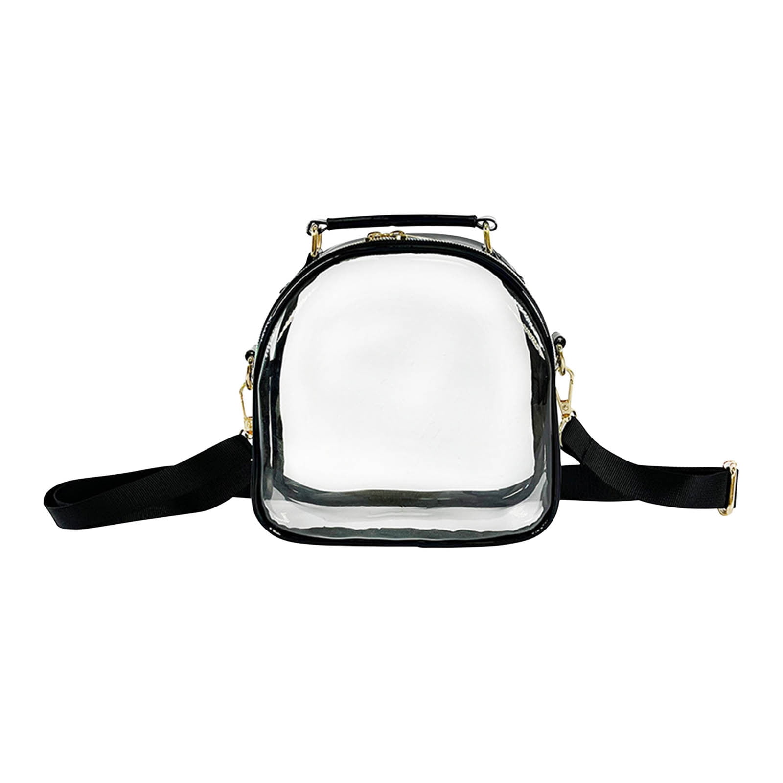KQJQS Clear PVC Crossbody Bag with One Shoulder Strap, Minimalist