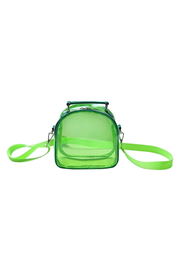 Clear PVC Crossbody Bag with One Shoulder Strap, Minimalist Transparent Small Handbag for Women