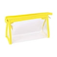thumbnail image 1 of KQJQS Clear Toiletry Bag with Zipper – Small Cosmetic Makeup Pouch, Beach Bag for Home Storage, Office, Vacation, and Travel (Yellow), 1 of 6