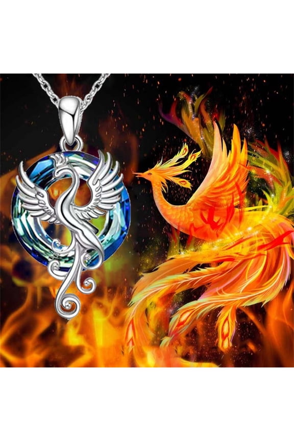 Colorful Crystal Phoenix Necklace