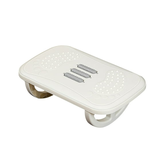KQJQS Under Desk Foot Rest with Massage Pedal - Adjustable Height Ergonomic Footrest for Office/Home, Space-Saving Leg Relief Stool with Non-Slip Base