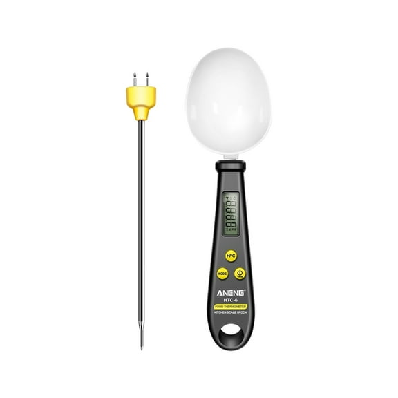 KQJQS Digital Measuring Spoon Scale With1Replaceable Temperature Needle, Food Coffee Weigh Scale High Precision For Home 500/0.1g For Kitchen Gadgets And Daily Meals