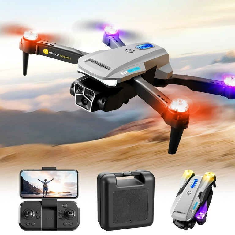 Kqjqs FPV Drones with Cameras Wind Resistant Headless Mode Gesture Control RC Drone for Adults and Beginners Size 4XL
