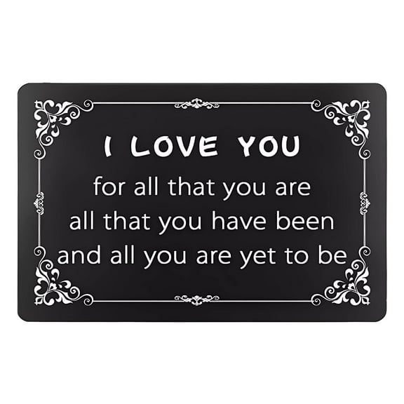 KQJQS Engraved Metal Greeting Card Postcard Business Card Wallet Clip Card