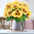 thumbnail image 1 of KQJQS Fake Flowers for Outdoor, 12 Bundles Artificial Pansies Flowers for Outdoor Planters, Faux Plants with Extra Large Silk Flowers for Porch, Balcony Garden Patio Window Box Home Aesthetic, 1 of 5