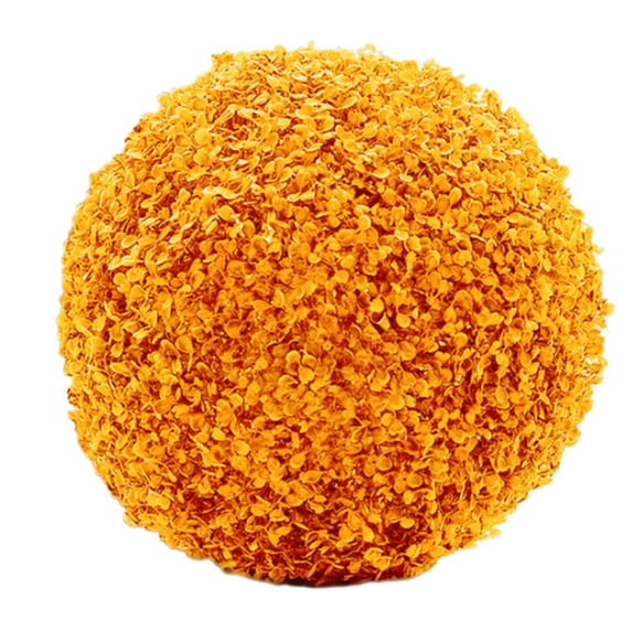 KQJQS Fall Artificial Flowers - Faux Flower Balls, Lifelike Boxwood Balls for Indoor and Outdoor Decoration, Arcades, Decks, Walkways, and Clean Look Plants,Orange