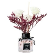 KQJQS Flower Reed Diffuser for Home Decor - 50ml Glass Oil Diffuser Long Lasting Bathroom Air Fresheners Fragrance Diffuser for Bathroom Decor Rose Perfume