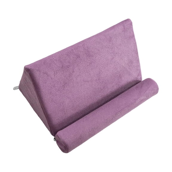 KQJQS Foldable Reading Pillow and Tablet Phone Stand - Multi-Angle Cushioned Support for Bed, Sofa & Travel - Soft, Portable Comfort for Napping and Reading Devices Purple