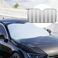 thumbnail image 1 of KQJQS Front Windshield Sun Shade - Accordion Folding Double-sided Auto Sunshade For Medium And Small Car 51 X 23 Inch (Gray), 1 of 8