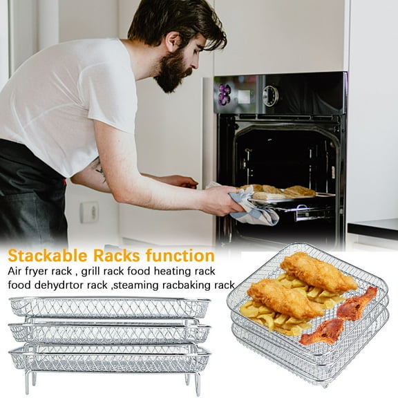 KQJQS Fryer Basket for Air Fryer and Toaster Oven, Nonstick Crisper Tray, Replacement Accessory for Baking and Air Frying