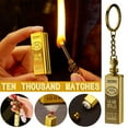 thumbnail image 1 of KQJQS Gold Bar Kerosene Lighter – 10,000 Strikes Reusable Match with Keychain Pendant for Outdoor Use, 1 of 7