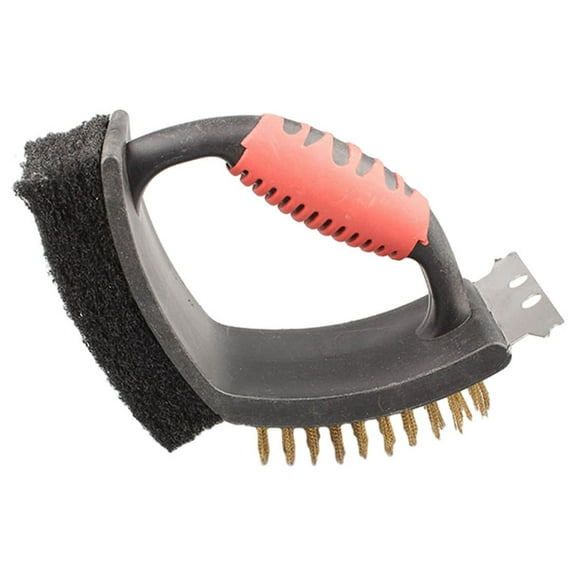 KQJQS Grill Brush And Scraper , Grill Brush For Outdoor Grill, Copper Wire BBQ Brush For Grill Cleaning, Grill Accessories Gifts For Men,With Stainless Steel Scraper