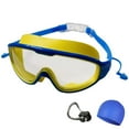 thumbnail image 1 of KQJQS HD Large Frame Swimming Goggles - Waterproof & Anti-Fog with UV Protection, Leak-Proof Silicone Design for Kids/Adults, Wide View Comfortable Swim Glasses for Pool/Beach​​, 1 of 7
