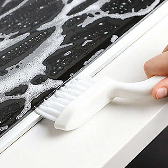 KQJQS Hard Bristle Crevice Cleaning Brush for Ceramic Tile & Bathroom Floor - Multi-Purpose Scrub Brush with Ergonomic Handle, Durable PP Material