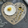 thumbnail image 1 of KQJQS Heart-shaped hollow-out PVC placemat, Heat-resistant insulation mat for home use, 1 of 6