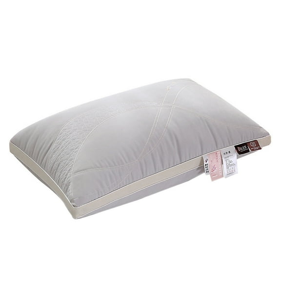 KQJQS Hotel-Grade Down Pillow Core - Soft and Supportive Bed Pillow for Back, Side, and Stomach Sleepers - Skin-Friendly Cotton Fabric