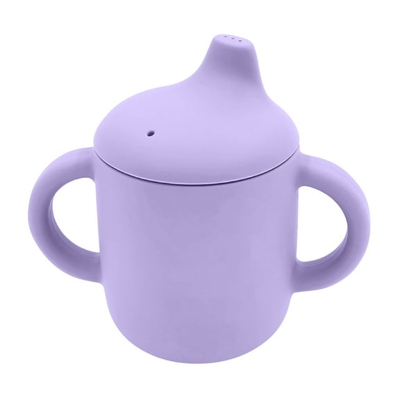 KQJQS Infant Silicone Learning Cup with Straw - Leak-Proof Snack & Drink Training Cup, Soft Silicone Spout for Babies