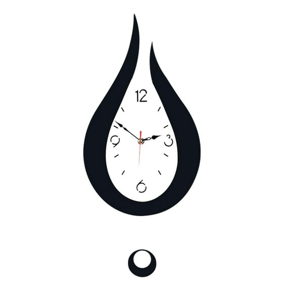 KQJQS Large Modern Sway Wall Clock, Living Room Clocks Wall Acrylic Water Drop Silent Decoration Suitable For Home Bedroom Kitchen Office 20.4 × 9.4 Inch