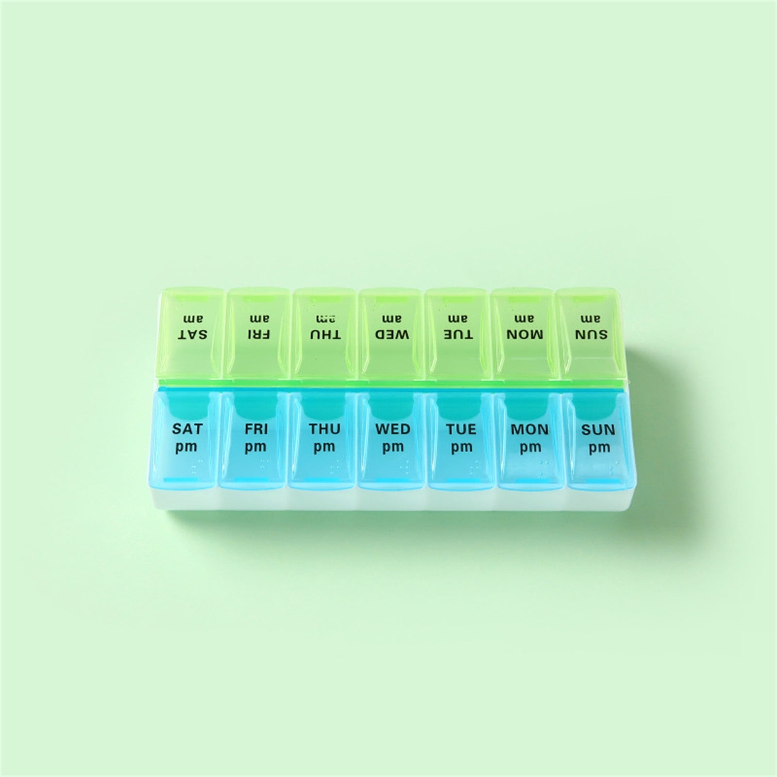 KQJQS Large Weekly AM/PM Tablet Organizer 7 Days Pill Box for Tablets