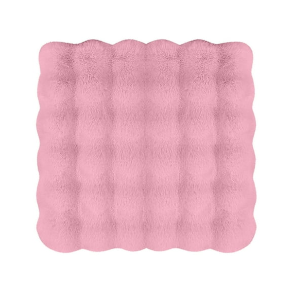 KQJQS Luxury Thickened Plush Car Seat Cushion, Soft Fluffy Protector Warm Faux Rabbit Fur Non-Slip Front and Back Seat Covers Fuzzy Car Seat Interior Warm for Winter Mat Universal Fit