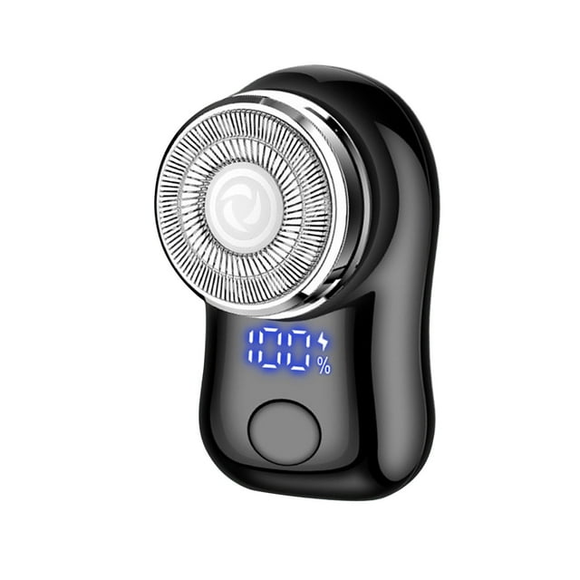 KQJQS Mini-Shave Portable Electric Shaver, Pocket Size Wet and Dry Mens Razor USB Rechargeable Shaver Charging Easy One-Button Use Suitable for Home,Car,Travel