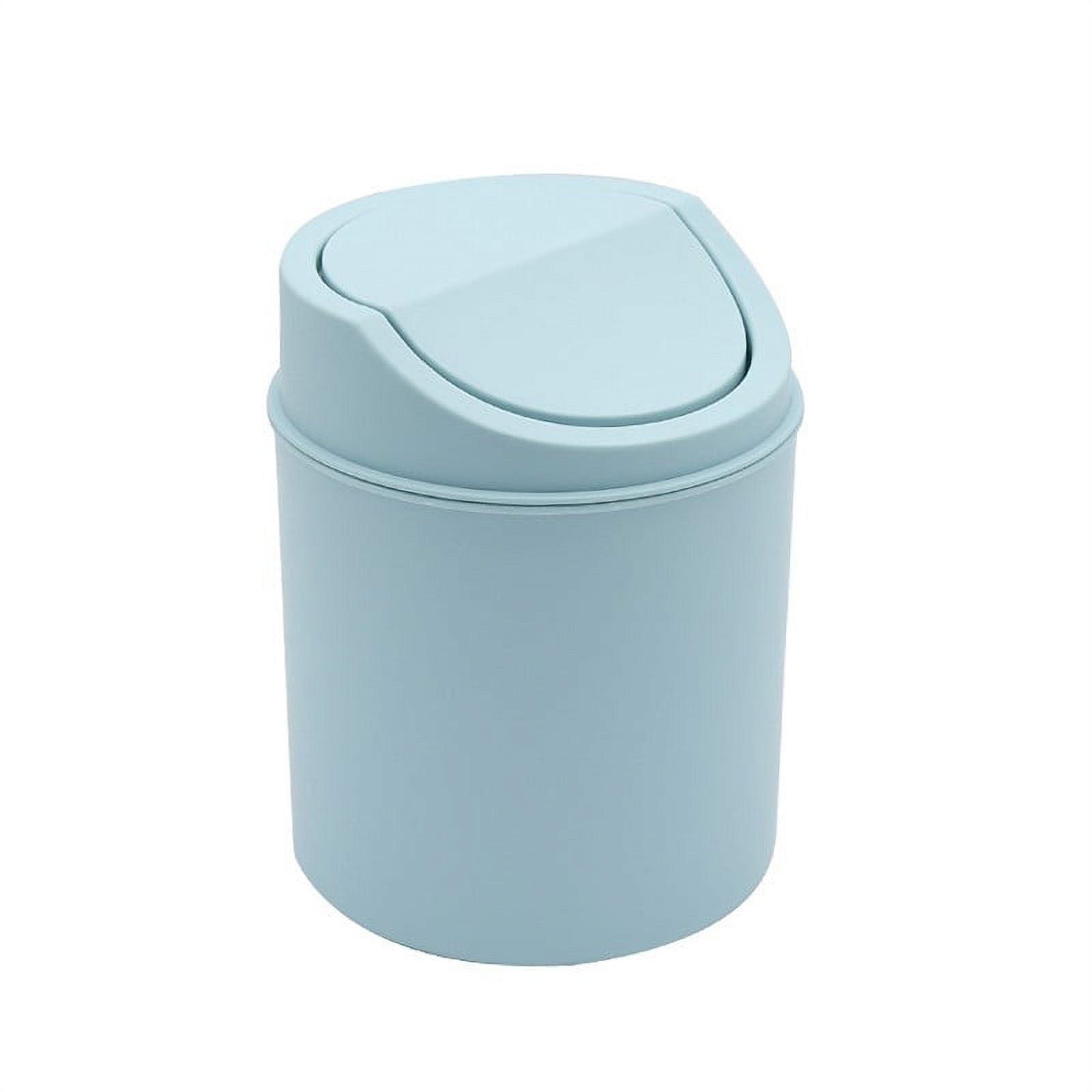 KQJQS Mini Trash Can with Lid Small Desk Countertop Garbage Cans for