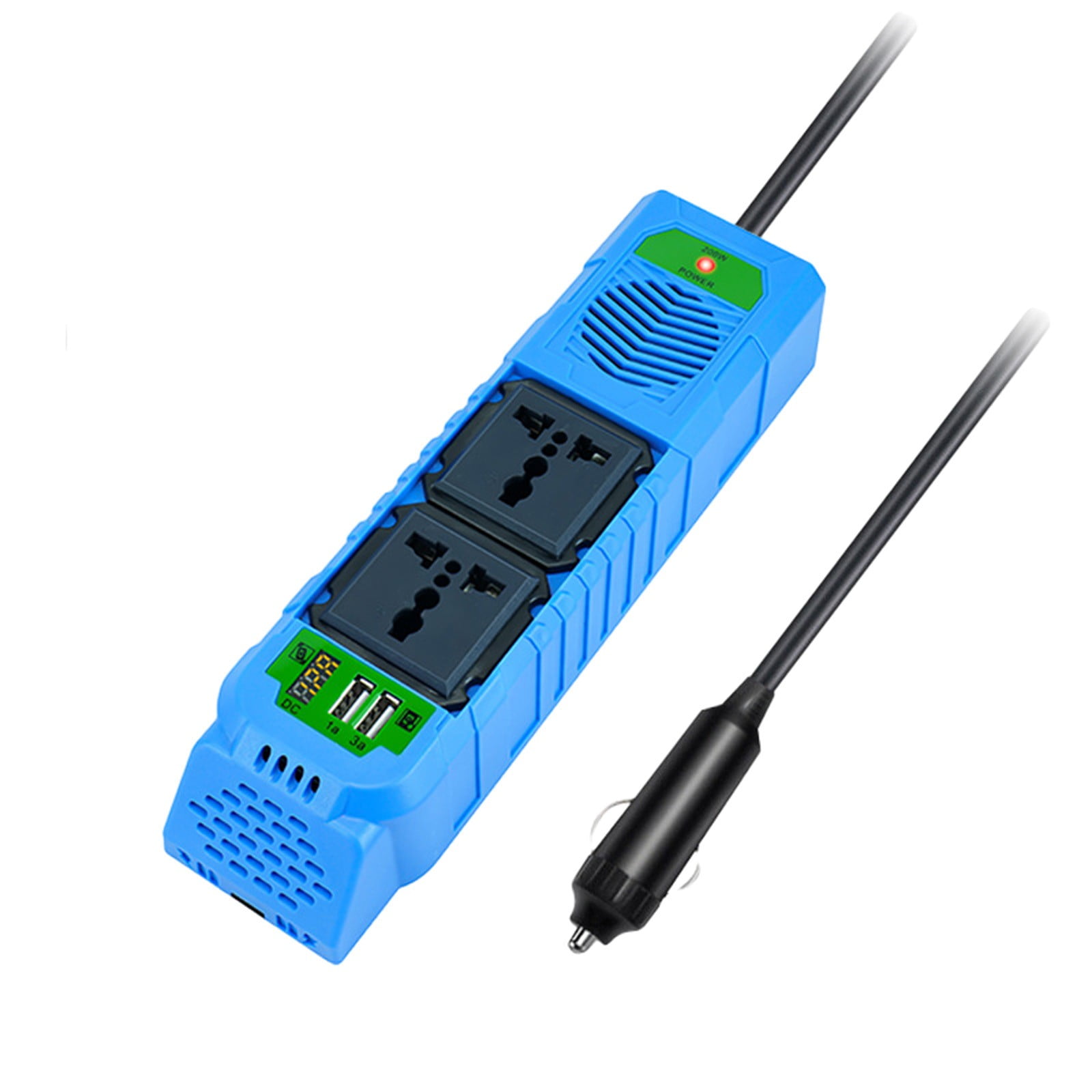 KQJQS Multifunction Voltage Display Car Inverter 200W 24V To 220V