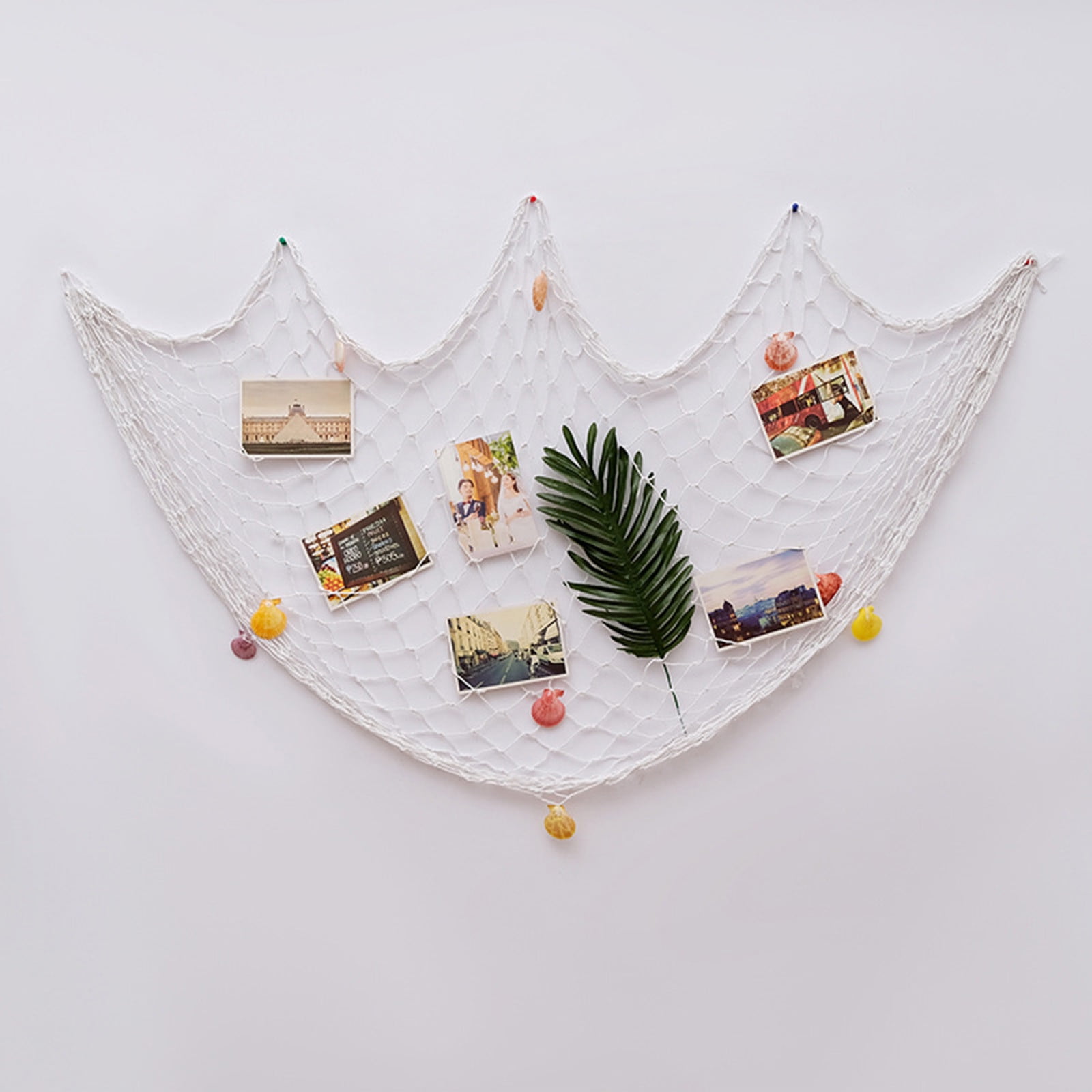 decorate fishing net with shells 79 x 59 inch Nature Fish Wall Decoration Colorful Sea and 10 Pcs Natural Starfish Ocean Themed Mediterranean Style Net for Beach Party,Wedding,photography Wall Decoration : Home GoXteam Fishing Net Decor with