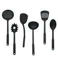 thumbnail image 1 of KQJQS Nylon Kitchen Utensils Set 6-Piece, Heat Resistant Up to 400°F for Non-Stick Cookware, Spatula/Ladle/Colander with Ergonomic Handles, Dishwasher Safe for Cooking Baking Frying, 1 of 7