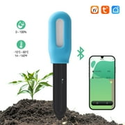 KQJQS Plant Soil Monitoring Kit, Smart Plant Tracker with Bluetooth, Soil Moisture Monitor, Temperature Sensor, and Humidity Gauge for Flower Care