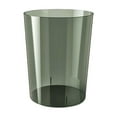 KQJQS Plastic Waste Basket, Clear Round Trash Can Small Wastebasket