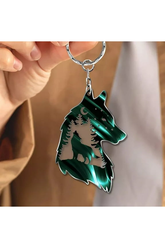Plateau Wolf Keychain Stylish Wolf Key Ring, Ideal Gift for Wolf Enthusiasts