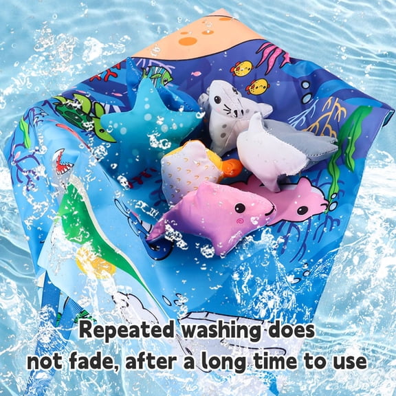 KQJQS Play Blanket with Animals Storage Pad - Crawling Mat, Book Bag, Toy Organizer for Nursery, Soft, Easy to Clean, Multifunctional Baby Activity B