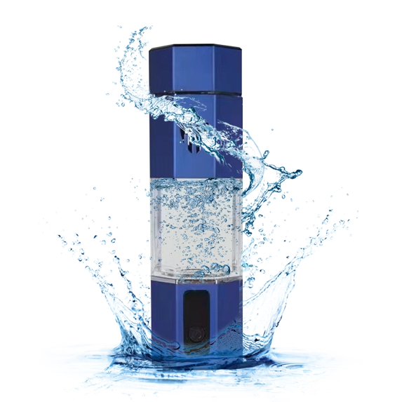 KQJQS Portable Hydrogen Water Bottle Generator with Inhaler Adapter, 3-in-1 Hydrogen Water Maker, Up to 6000PPB, USB Rechargeable for Home and Travel