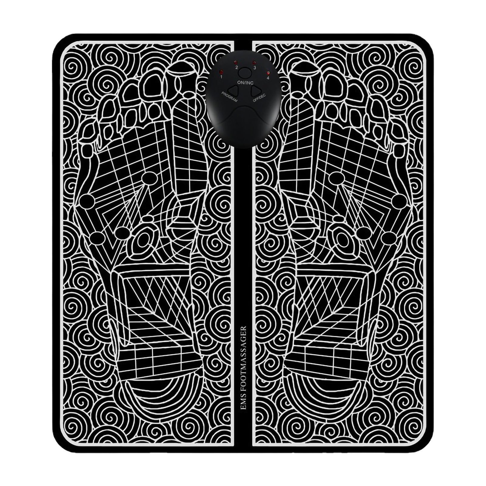 KQJQS Pulsating Foot Massage Mat with EMS Therapy Battery Operated Foot Massager for Foot