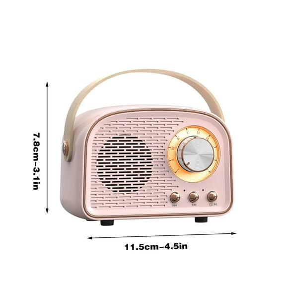 KQJQS Retro Bluetooth Speaker Mini Wireless Speaker With Riching Bass In Clear Stereo Sound Portable Speaker Support FM, USB Drive, SD Card, AUX