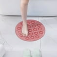 thumbnail image 1 of KQJQS Round Anti-Slip Bathroom Mat PVC Floor Mat with Strong Suction Cups, Non-Skid Shower Mat with Foot Massage Texture, Hair-Resistant, Hygienic & Convenient Hanging Loop, 1 of 5