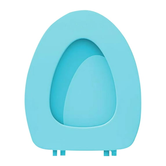 KQJQS Soft Toilet Seat,Oval Toilet Seat,Soft Elongated Vinyl Toilet Seat, Soft Vinyl Cove With Comfort Foam Cushioning,Fits All Standard Size Fixtures