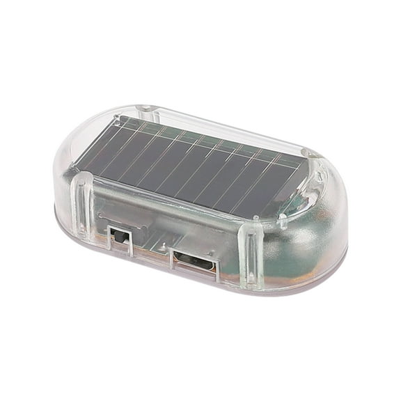 KQJQS Solar Power Car Alarm Red LED Light Anti-Theft Flash Blinking Lamp Veihicle Anti-Theft Alarm Warning System, Red