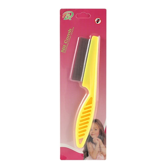 KQJQS Stainless Steel Pet Flea Comb for Dogs and Cats - Dense Tooth and Needle Comb in Cardboard Packaging
