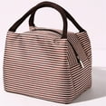 thumbnail image 1 of KQJQS Stripe Lunch Bag Tote Bag Lunch Organizer Lunch Holder Insulated Lunch Cooler Bag for Women/Men, 1 of 2