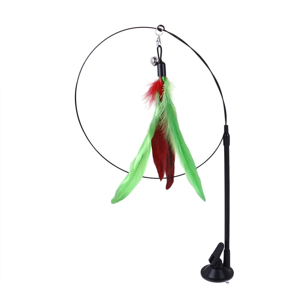 Bojafa Cat Toy Refills - 2 Worm & 1 Feather Replacement Attachments For Interactive Cat Wands