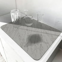 KQJQS Super Absorbent Dish Drying Mat - Large Kitchen Counter Mat for Quick and Easy Drying, 12x16 Inches