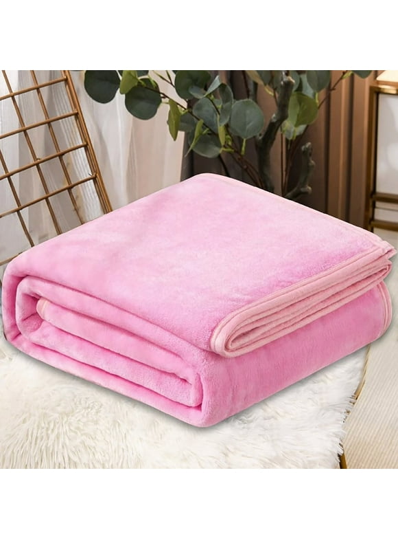 KQJQS Super Soft Warm Solid Warm Micro Plush Fleece Blanket Throw Rug Sofa Bedding 70x100cm